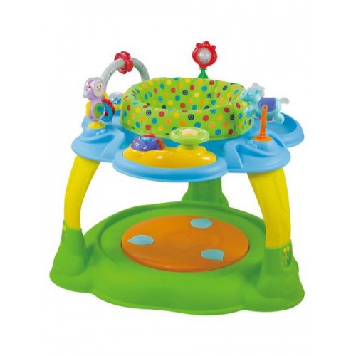 BABY MIX Multifunkčný detský stolček zelený + funkcia trampolíny